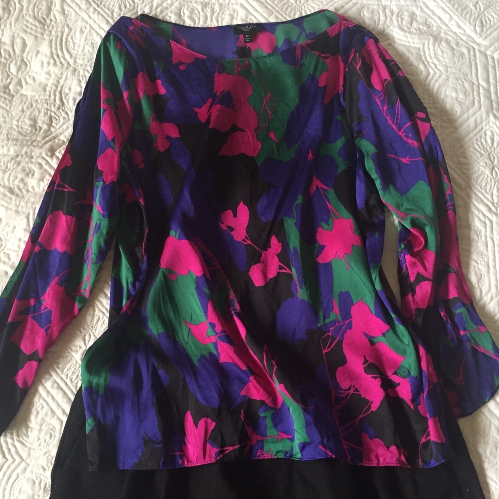 Talbots Vibrant Color Silk Top  Size8P